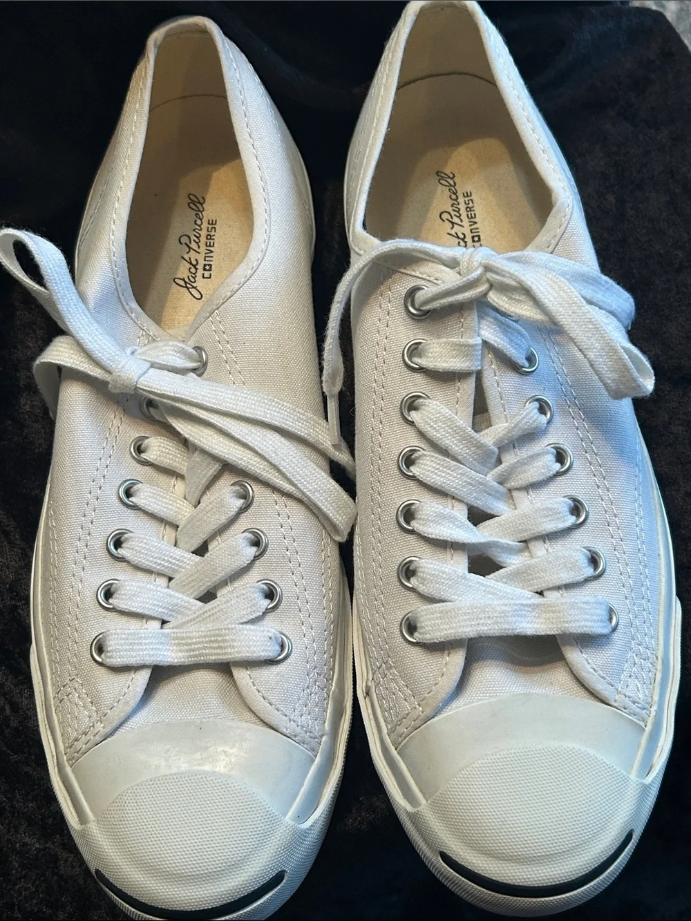 Jack Purcell Converse Women's White Low-Top Canvas Lace-Up Sneakers